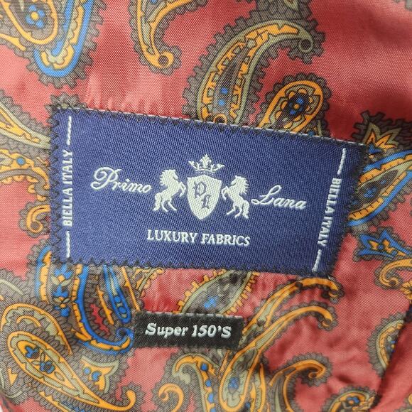 Sam Surin Bespoke Blazer Men 42 Gray Glen Plaid Luxury Wool Italy Jacket EUC - Picture 4 of 16